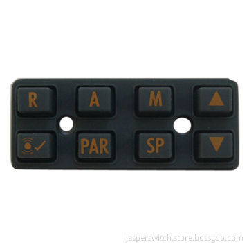 Custom-made 8 keys silicone keypad with good texture